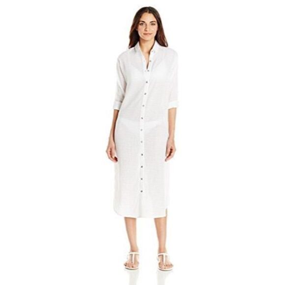Mara Hoffman Dresses & Skirts - Anthropologie Mara Hoffman Swim S Midi Cover up Dress Shirt Gauze Oversized